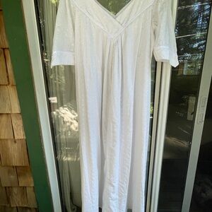 White Eyelet Cotton Dress